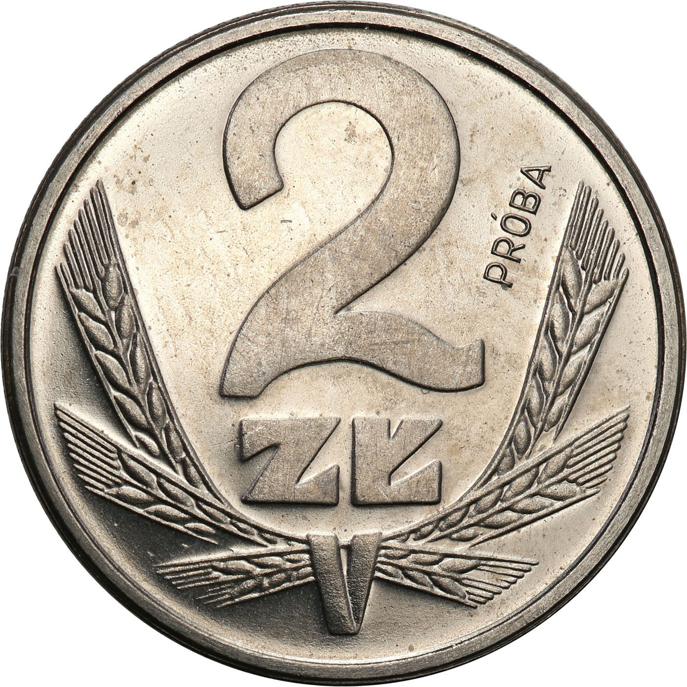 PRL. PRÓBA Nikiel 2 złote 1986